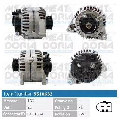 Alternator MEAT & DORIA 5510632)