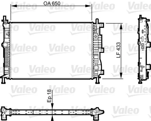 Radiator, motorkoeling VALEO 735555)