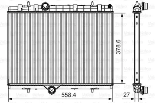 Radiator, engine cooling VALEO 735630)