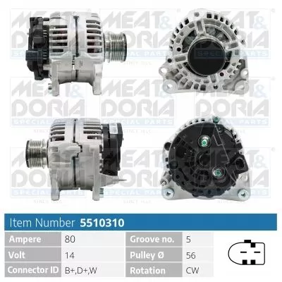 Alternator MEAT & DORIA 5510310)