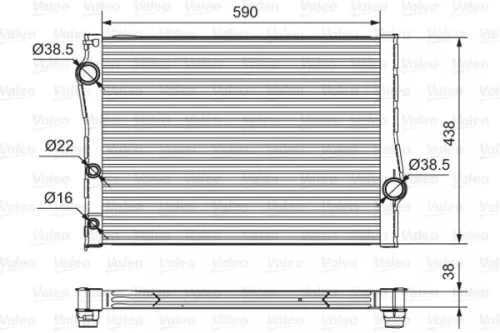 Radiator, motorkoeling VALEO 701549)