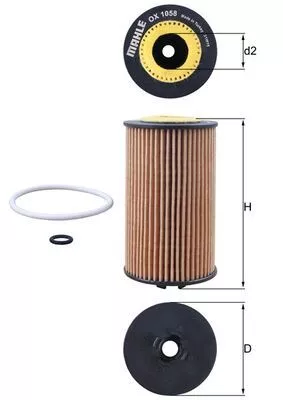 Oliefilter KNECHT OX 1058D)