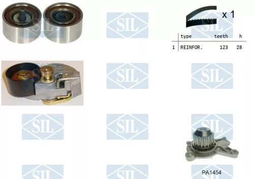 Water Pump & Timing Belt Kit Saleri SIL K1PA1454)