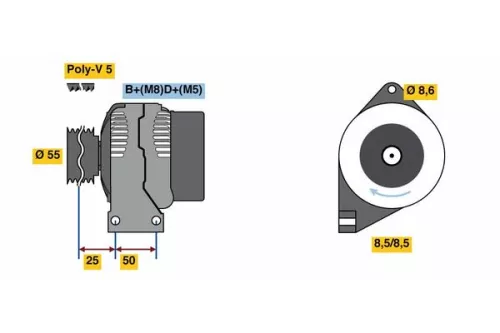 Alternator BOSCH 0 986 049 540)
