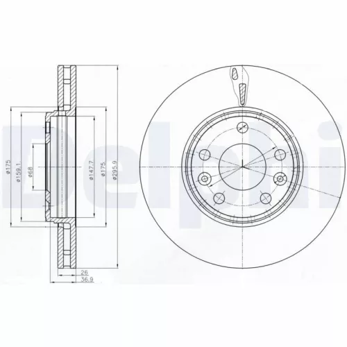 Brake Disc DELPHI BG4264)