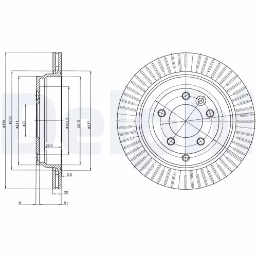 Remschijf DELPHI BG4020C)