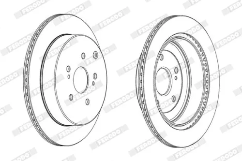 Brake Disc FERODO DDF2072C)