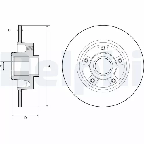 Brake Disc DELPHI BG9137RS)