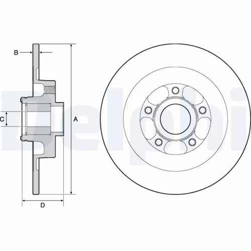 Brake Disc DELPHI BG9138RS)