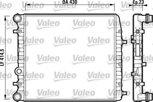 Radiator, engine cooling VALEO 732863)
