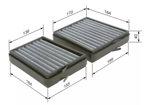Filter, cabinelucht BOSCH 1 987 435 536)