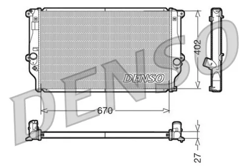 Radiator, motorkoeling DENSO DRM50025)