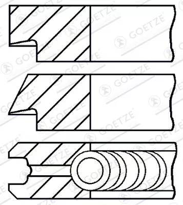 Zuigerveerenset GOETZE ENGINE 08-438300-00)
