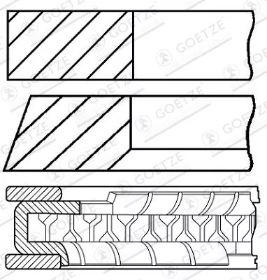 Zuigerveerenset GOETZE ENGINE 08-450000-10)