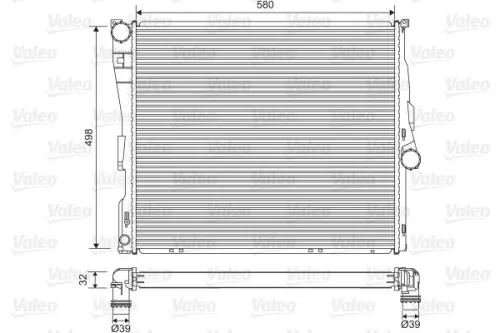 Radiator, motorkoeling VALEO 701563)
