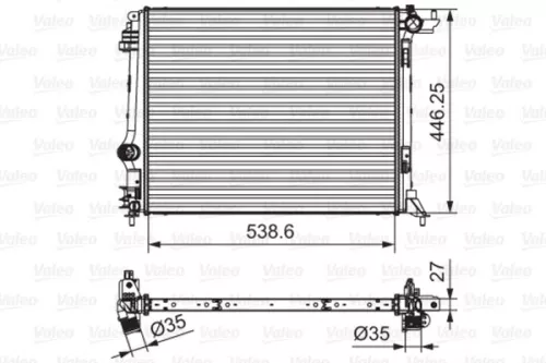 Radiator, motorkoeling VALEO 701662)