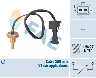Sensor, coolant temperature  32741)