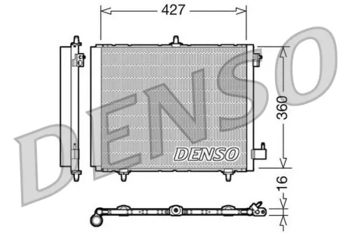 Condenser, air conditioning DENSO DCN21009)