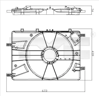Support, radiator fan TYC 825-0016-1)