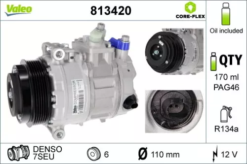 Compressor, air conditioning VALEO 813420)