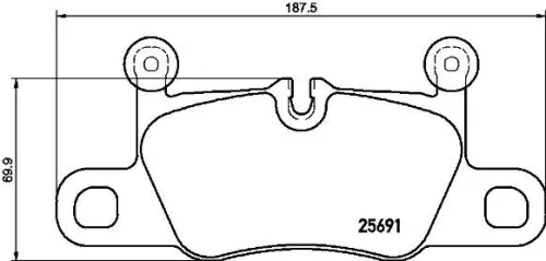 Brake Pad Set, disc brake BREMBO P 65 031)