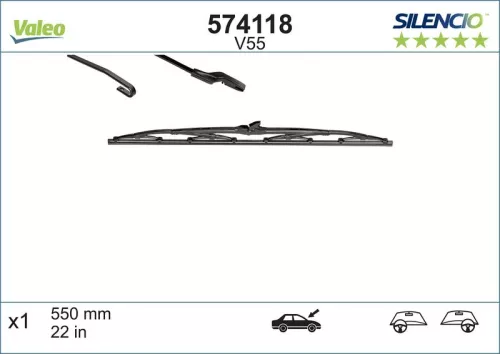 Wiper Blade VALEO 574118)