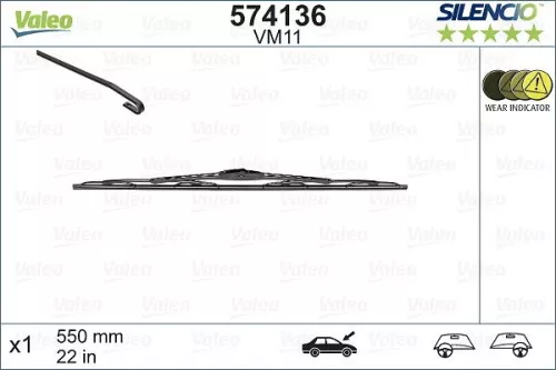 Wiper Blade VALEO 574136)