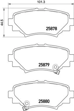 Remblokkenset, schijfrem BREMBO P 49 049)