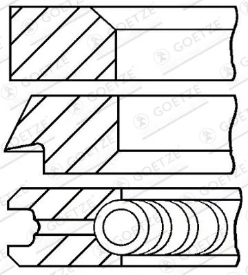 Zuigerveerenset GOETZE ENGINE 08-437000-00)