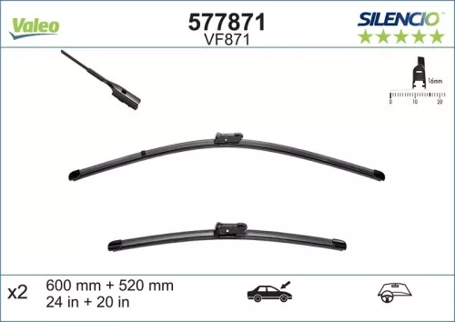 Wiper Blade VALEO 577871)