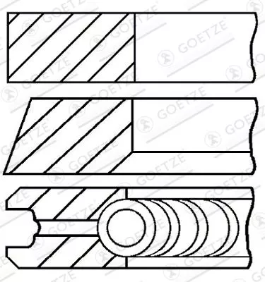 Zuigerveerenset GOETZE ENGINE 08-432900-00)