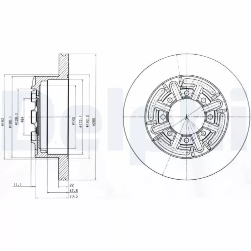Brake Disc DELPHI BG4171)