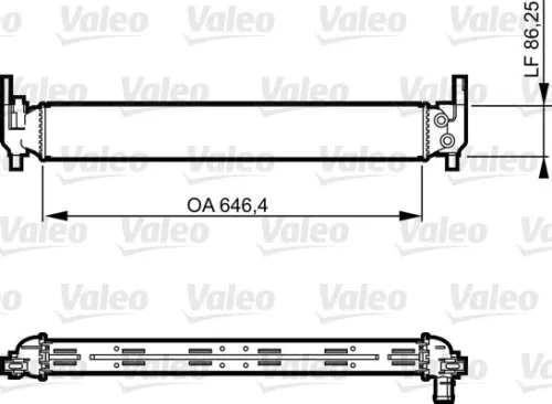 Radiator, engine cooling VALEO 735310)