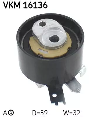 Tensioner Pulley, timing belt SKF VKM 16136)