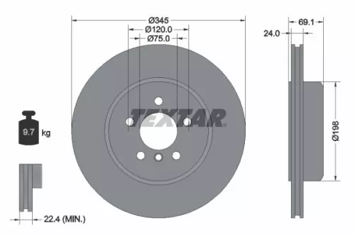 Remschijf TEXTAR 92253903)