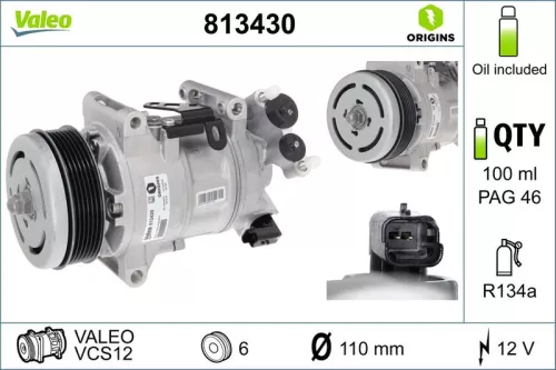 Compressor, air conditioning VALEO 813430)