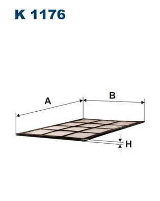 Filter, cabinelucht FILTRON K 1176)