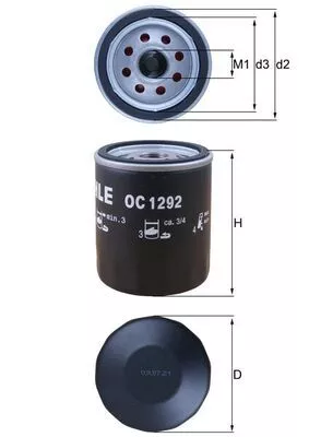 Oil Filter KNECHT OC 1292)