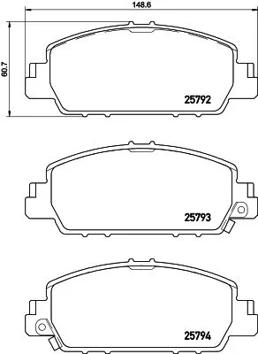 Remblokkenset, schijfrem BREMBO P 28 077)