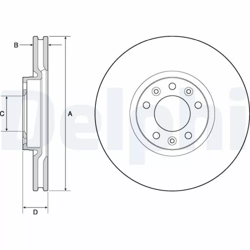 Brake Disc DELPHI BG4696C)