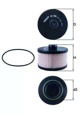 Brandstoffilter KNECHT KX 199D)