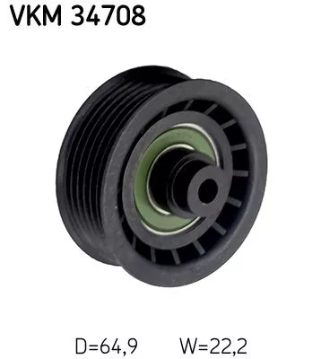 Deflection/Guide Pulley, V-ribbed belt SKF VKM 34708)