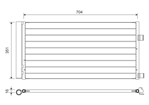 Condensor, airconditioning VALEO 814378)