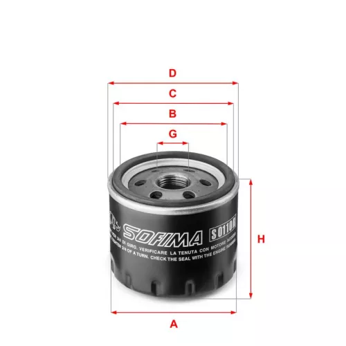 Oil Filter SOFIMA S 0110 R)