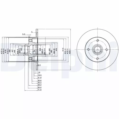 Brake Disc DELPHI BG2389)