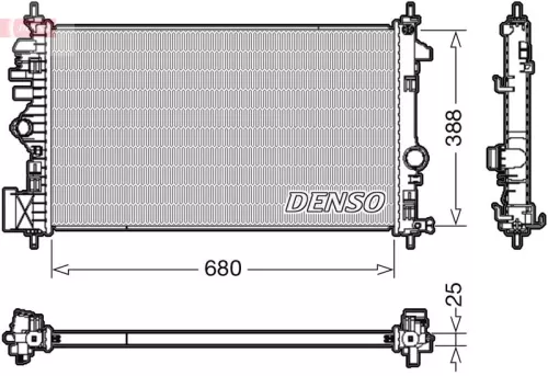 Radiator, motorkoeling DENSO DRM20109)