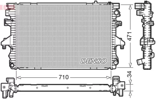 Radiator, engine cooling DENSO DRM32040)