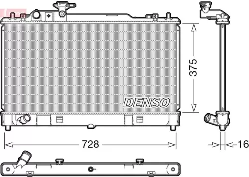 Radiator, motorkoeling DENSO DRM44033)