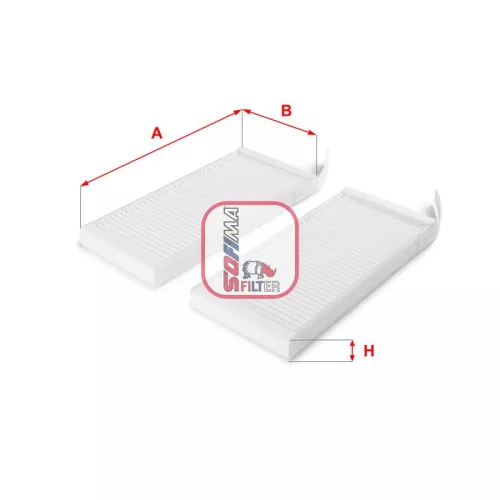Filter, cabinelucht SOFIMA S 3164 C)