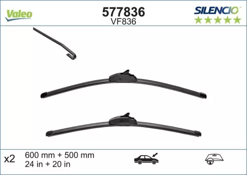 Wiper Blade VALEO 577836)